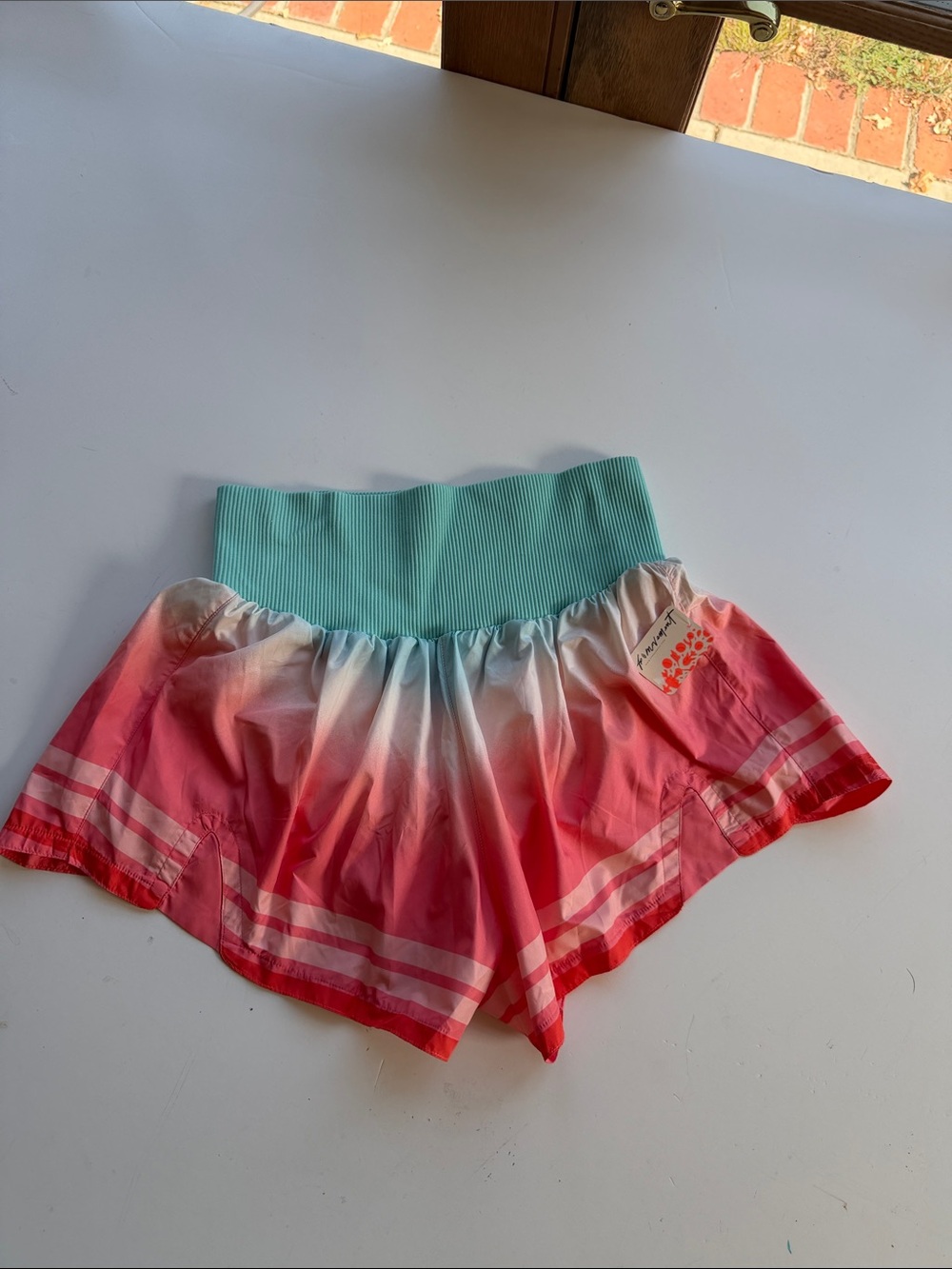 FP Movement Carpe Diem Shorts Ombré High Rise Waist Size Large Free People - Picture 2 of 10